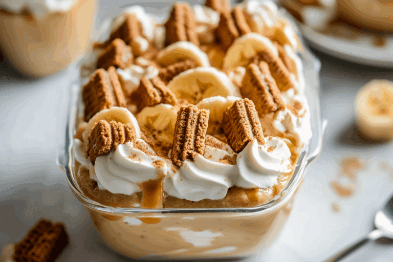 Biscoff Banana Pudding with Dulce de Leche