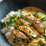 Lemongrass Chicken with Rice and Zucchini