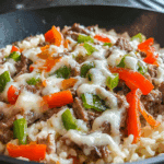 Philly Cheesesteak Rice Skillet