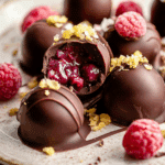 Raspberry Dark Chocolate Truffles