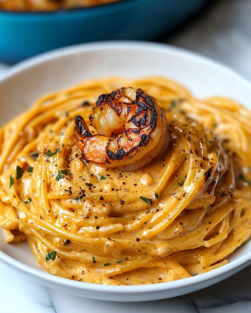 Easy Creamy Shrimp Linguine with Garlic Recipe - Recipe Image