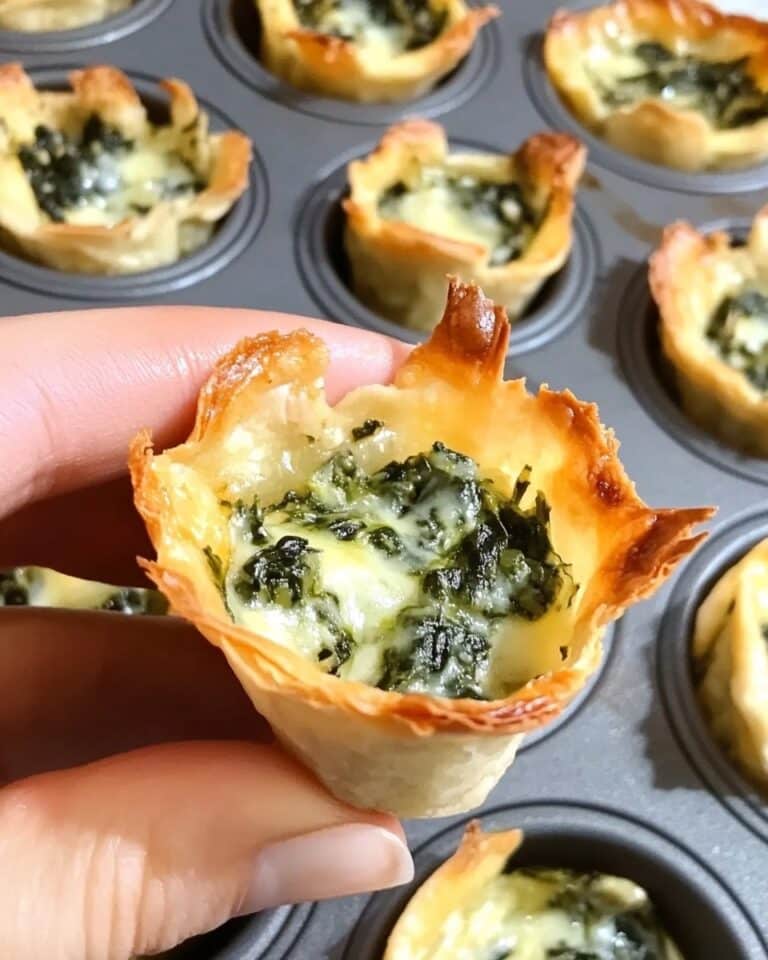 Spinach and Artichoke Wonton Cups Recipe