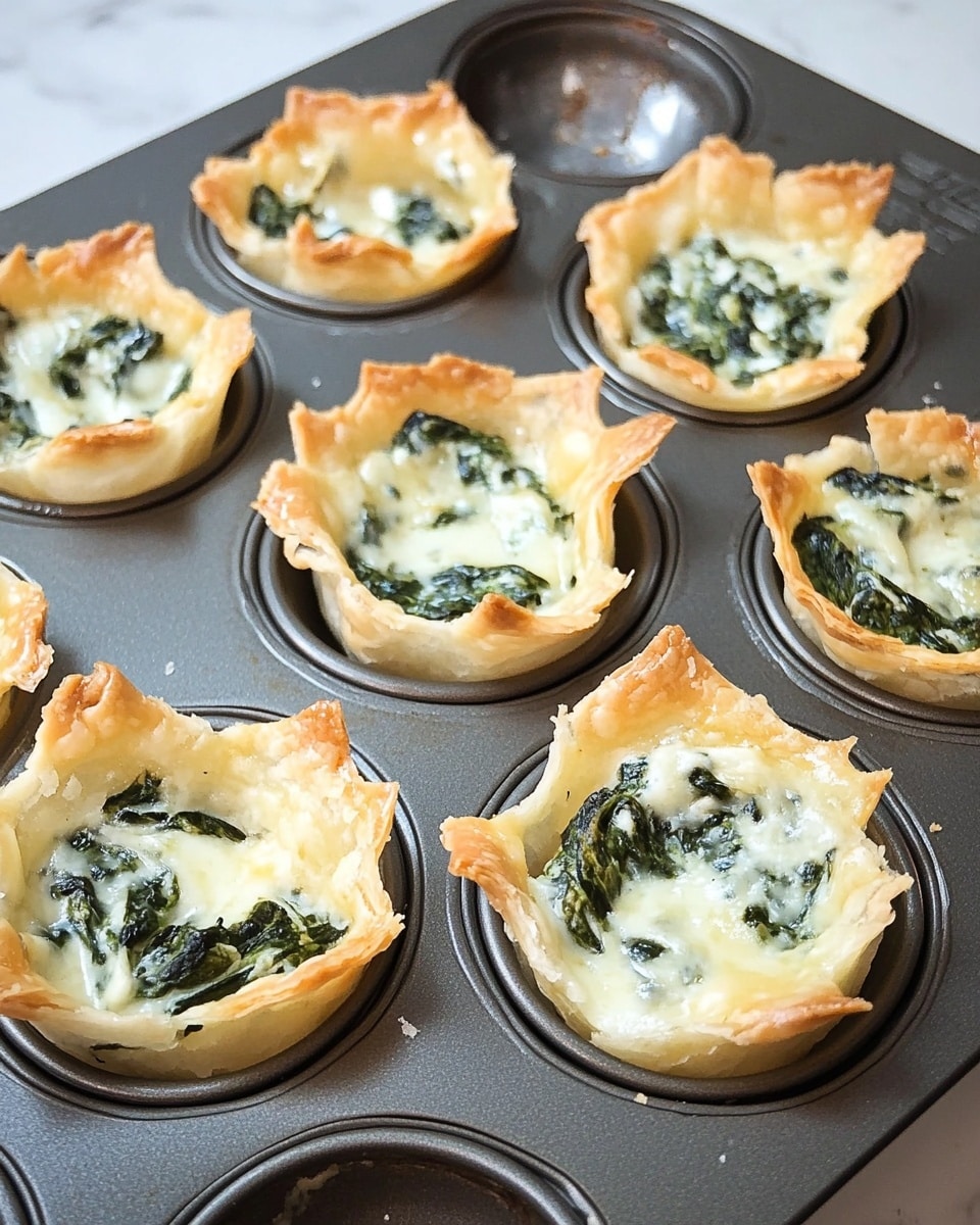 Spinach and Artichoke Wonton Cups Recipe - Recipe Image