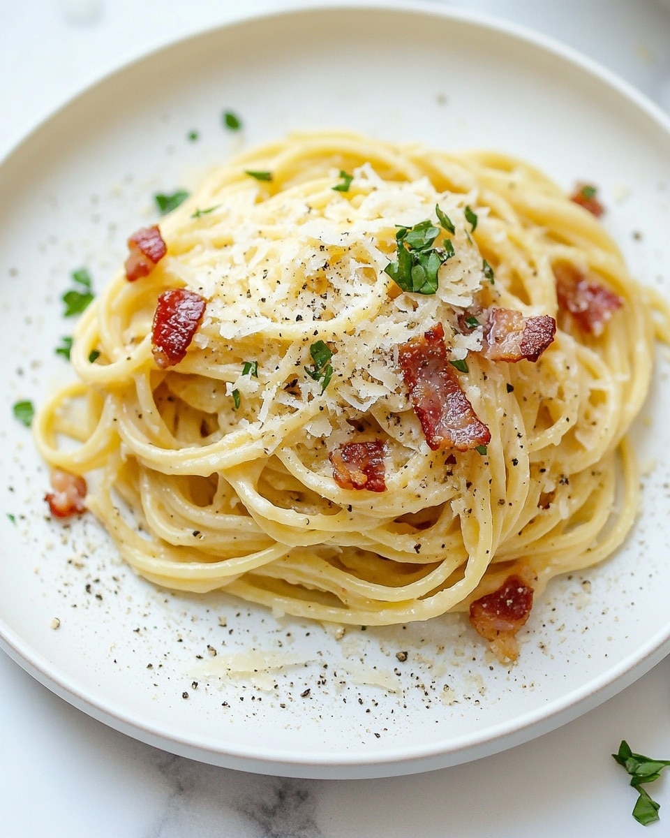 Classic Bacon Carbonara Pasta Recipe - Recipe Image
