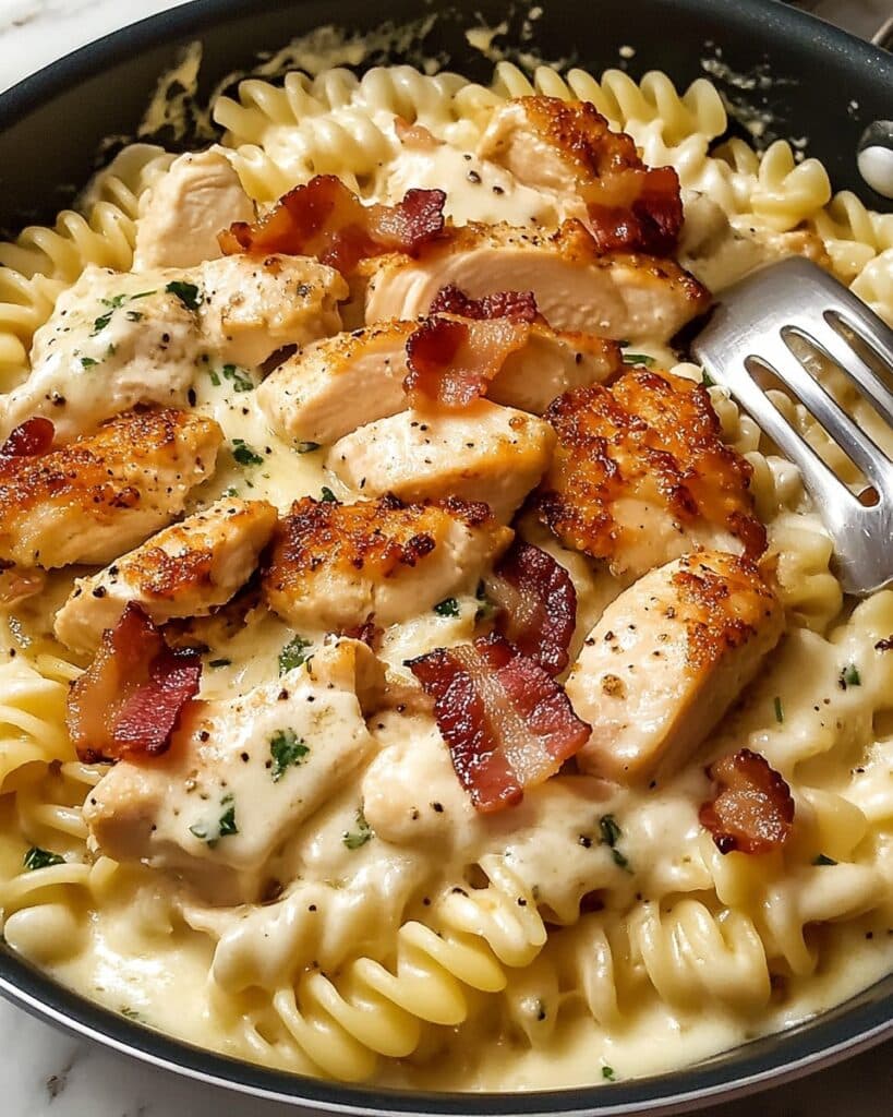 Creamy Chicken Bacon Ranch Pasta Recipe