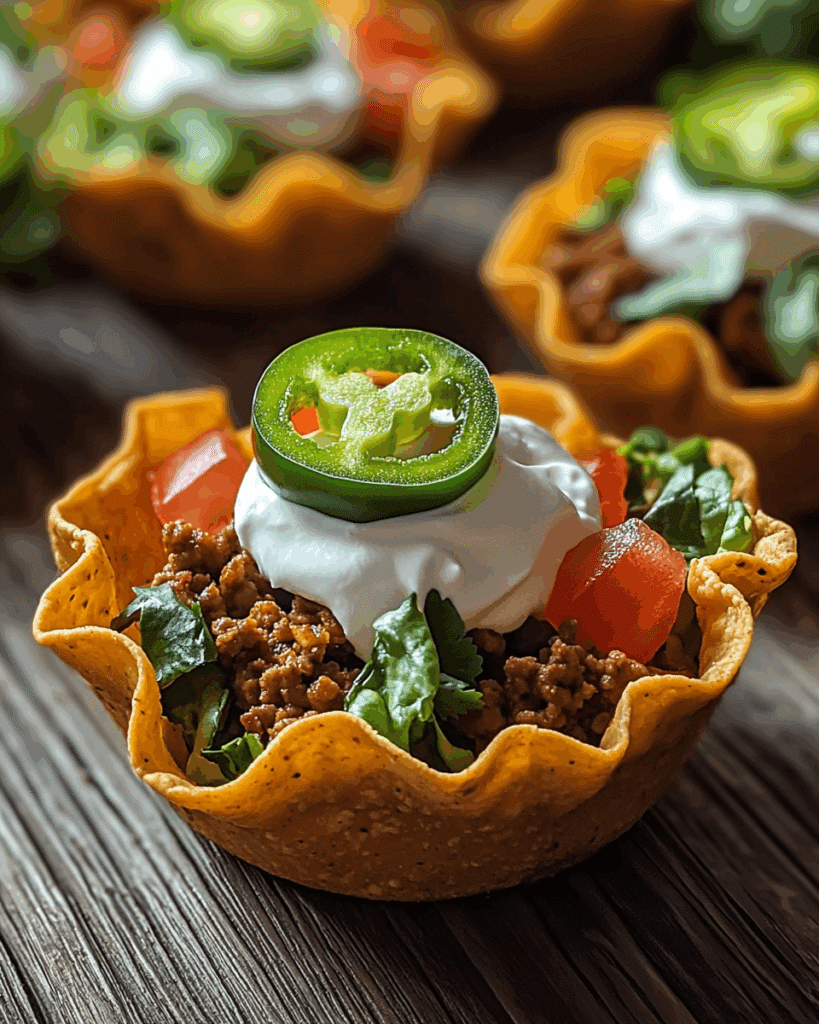 Mini Taco Salad Cups for School Lunch Recipe