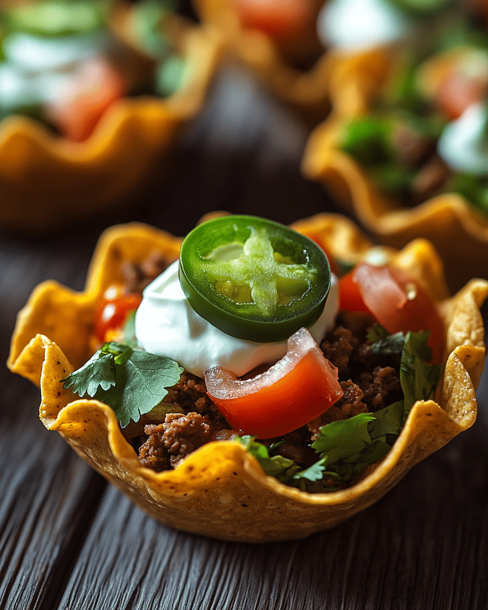 Mini Taco Salad Cups for School Lunch Recipe - Recipe Image