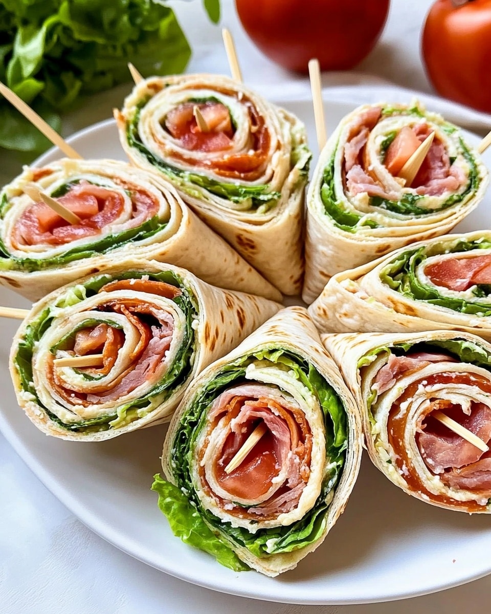 Pinwheel Sandwiches with Ham, Lettuce, and Optional Fillings Recipe - Recipe Image