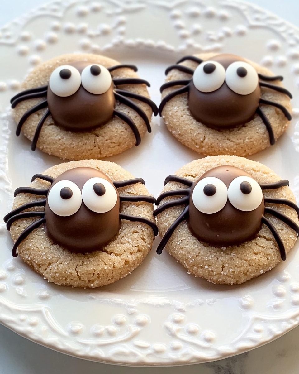 Peanut Butter Spider Cookies Recipe - Recipe Image