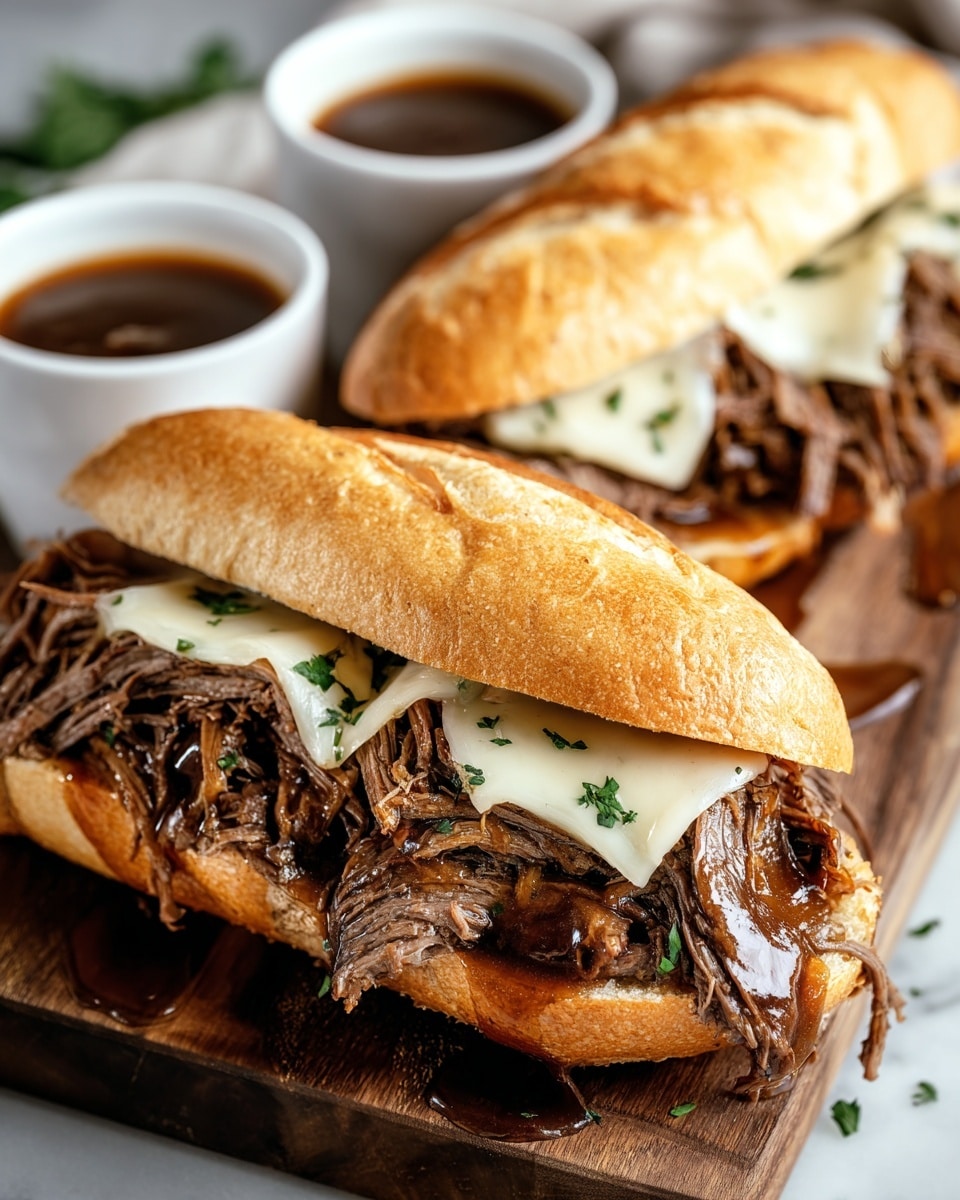 Crockpot French Dip Sandwiches Recipe - Recipe Image