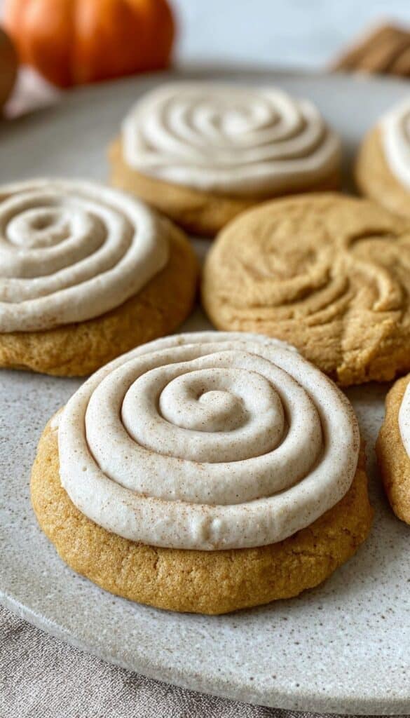 Soft Pumpkin Cookies with Cinnamon Frosting Recipe