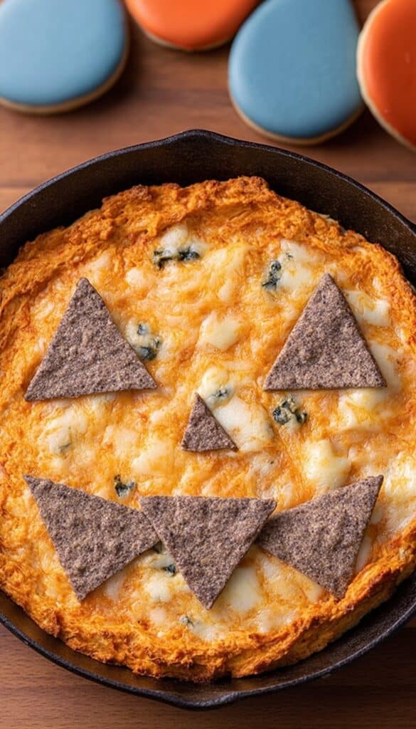 Easy to Decorate Halloween Buffalo Chicken Dip Recipe