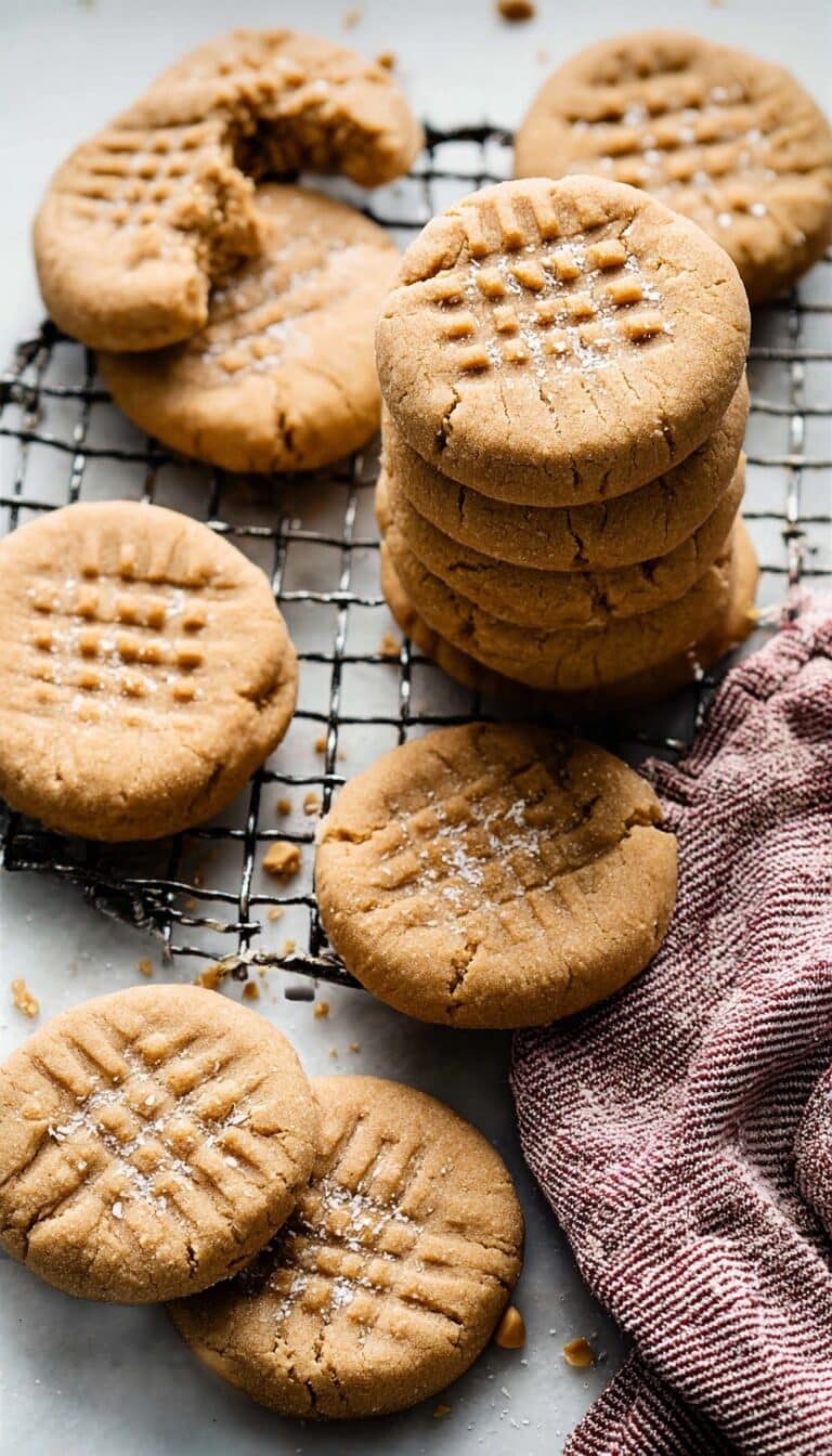 Soft & Thick Peanut Butter Cookies Recipe