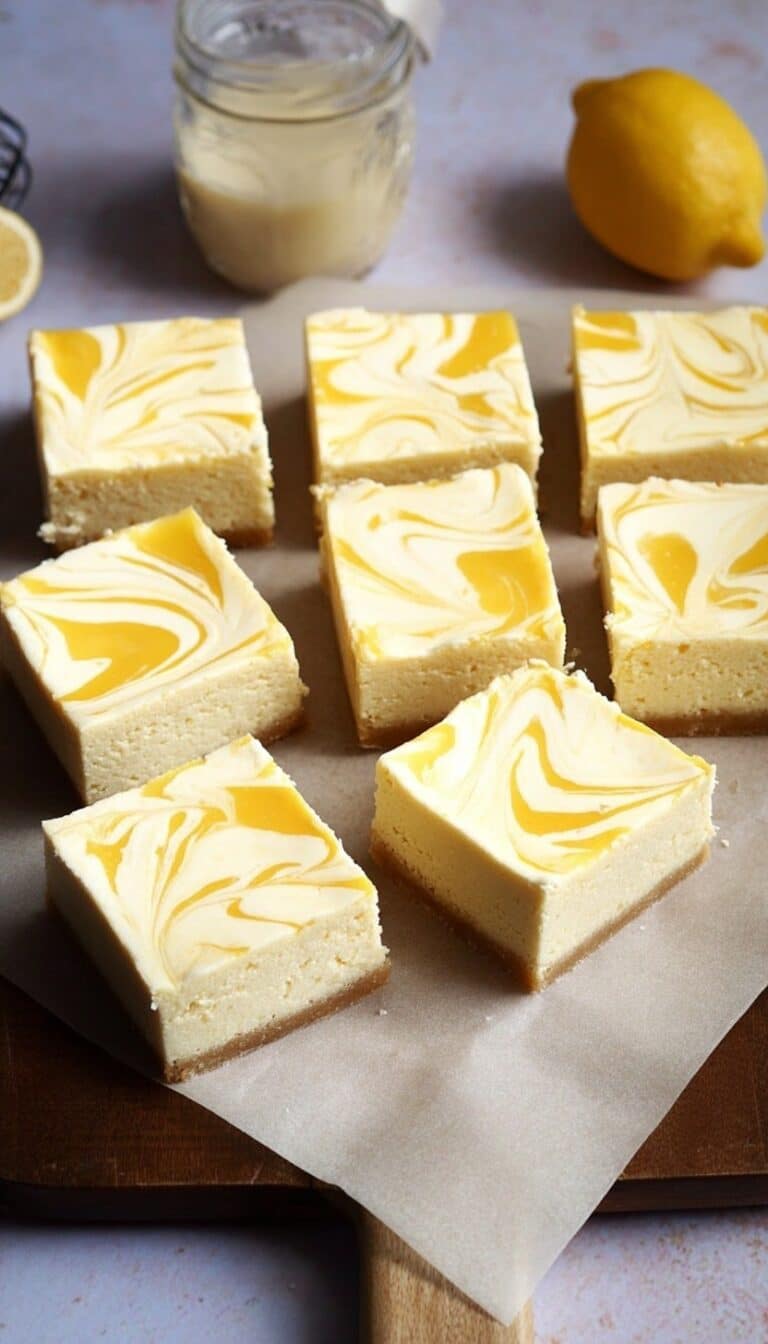 Swirled Lemon Cheesecake Bars Recipe