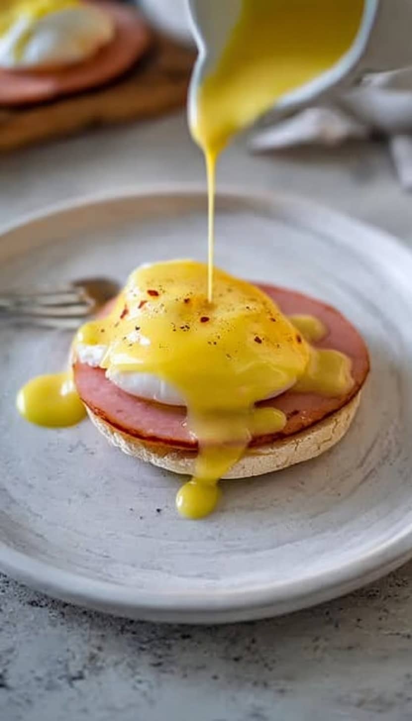Eggs Benedict with Homemade Hollandaise Sauce Recipe - Recipe Image