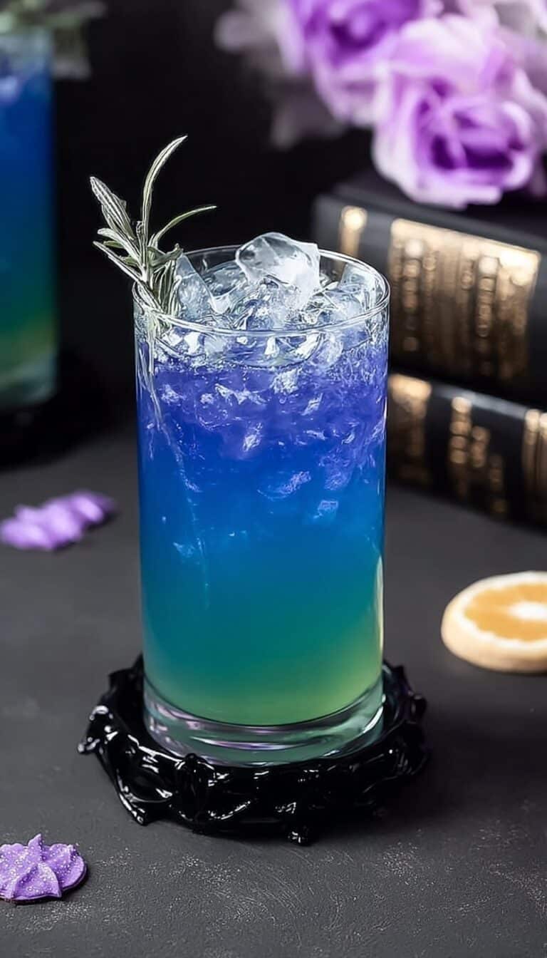 Witches’ Brew Lemonade with Empress 1908 Gin and Blue Curaçao Recipe