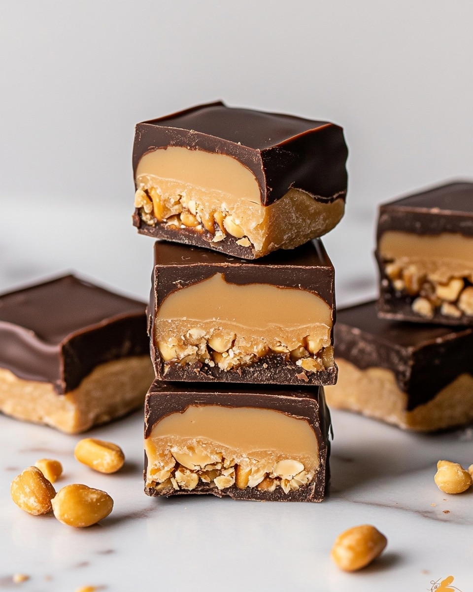 Homemade Snickers Bar Recipe - Recipe Image