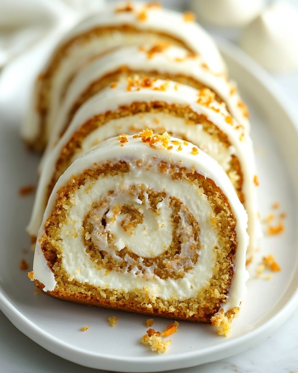 Carrot Cake Roll with Cream Cheese Frosting Recipe - Recipe Image