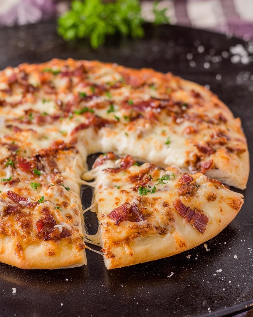 Bacon Alfredo Pizza Recipe - Recipe Image