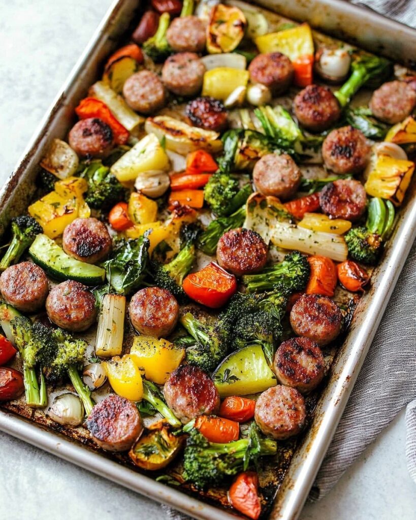 Sheet Pan Sausage and Veggies Recipe