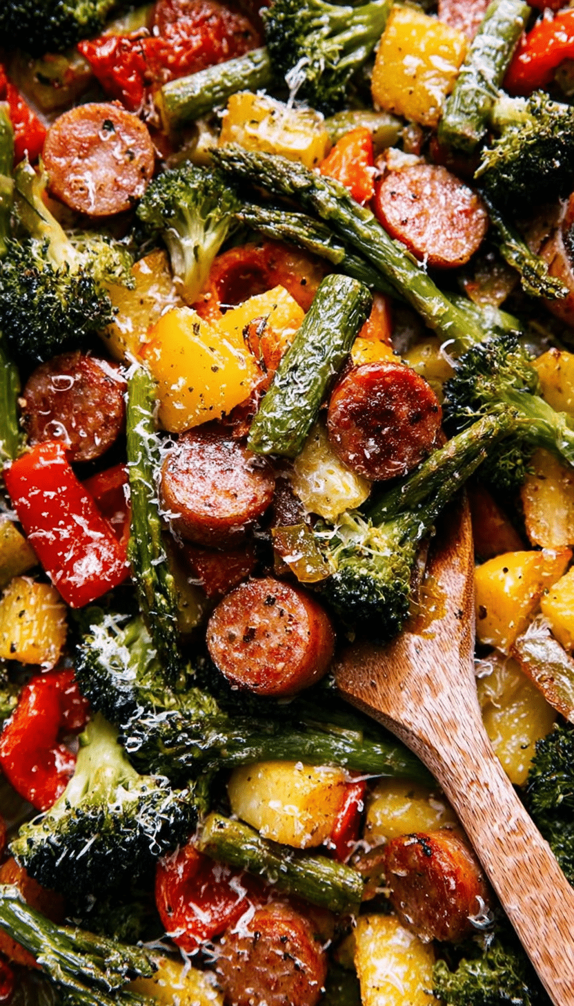 Sheet Pan Sausage and Veggies Recipe - Recipe Image