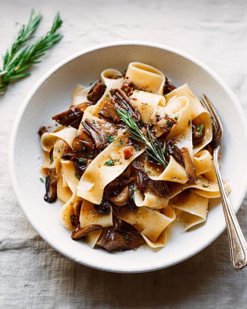 Portobello Mushroom Pappardelle Recipe