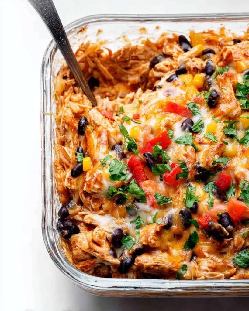 Easy Chicken Burrito Casserole Recipe
