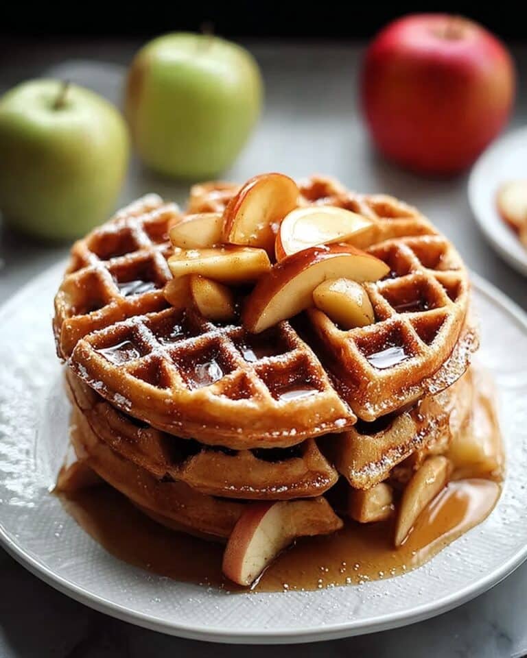 Delicious Apple Cider Waffles for a Cozy Fall Breakfast Recipe