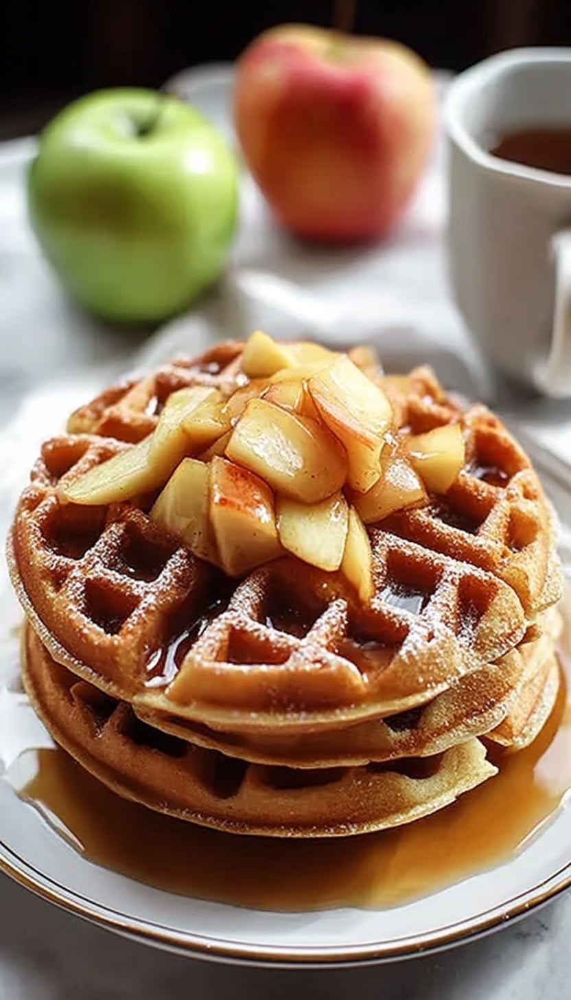 Delicious Apple Cider Waffles for a Cozy Fall Breakfast Recipe - Recipe Image