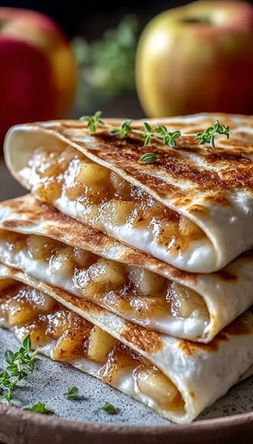 Apple Cinnamon Breakfast Quesadillas Recipe - Recipe Image