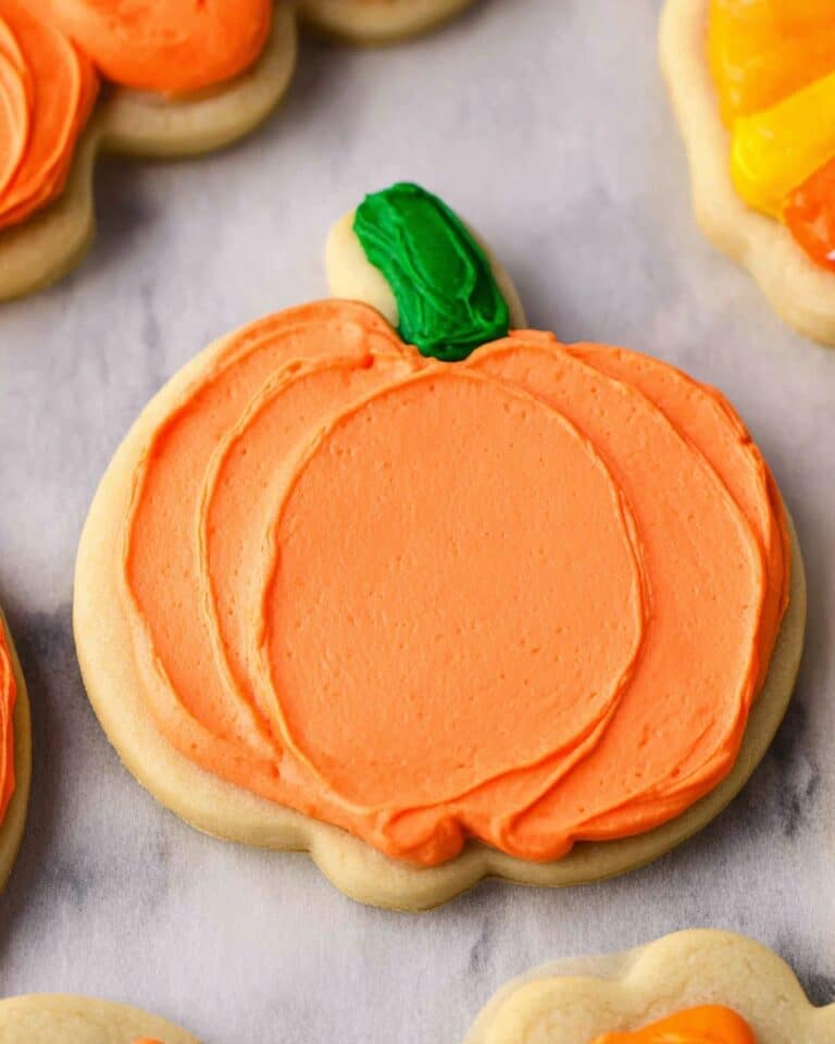 Pumpkin Cut-Out Cookies with Cream Cheese Frosting Recipe