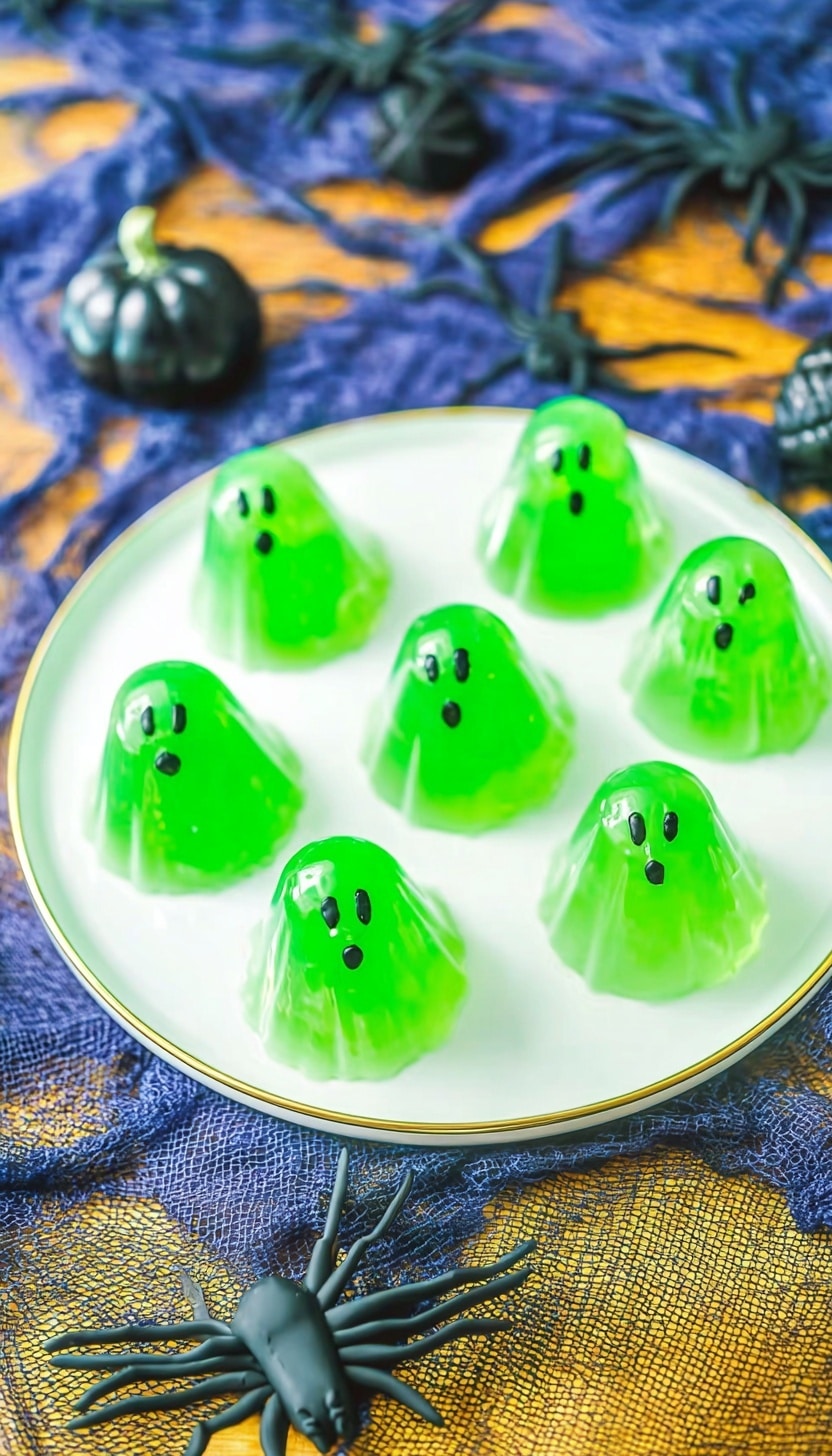 Spooky Green Apple Ghost Jello Shots Recipe - Recipe Image