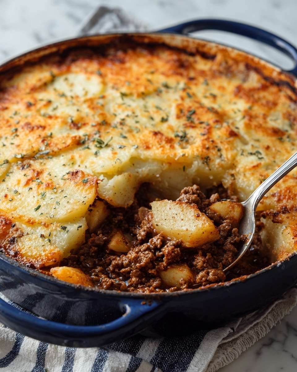 Hobo Casserole: Rustic Ground Beef and Potato Bake Recipe - Recipe Image