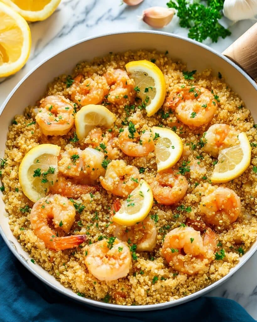 Healthy Garlic Shrimp with Quinoa Recipe