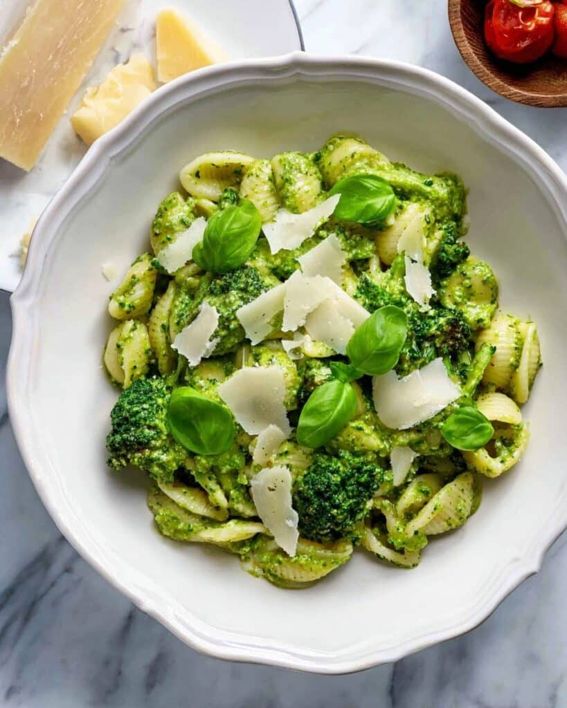 Broccoli Pasta with Garlic, Red Pepper Flakes, and Parmesan Recipe