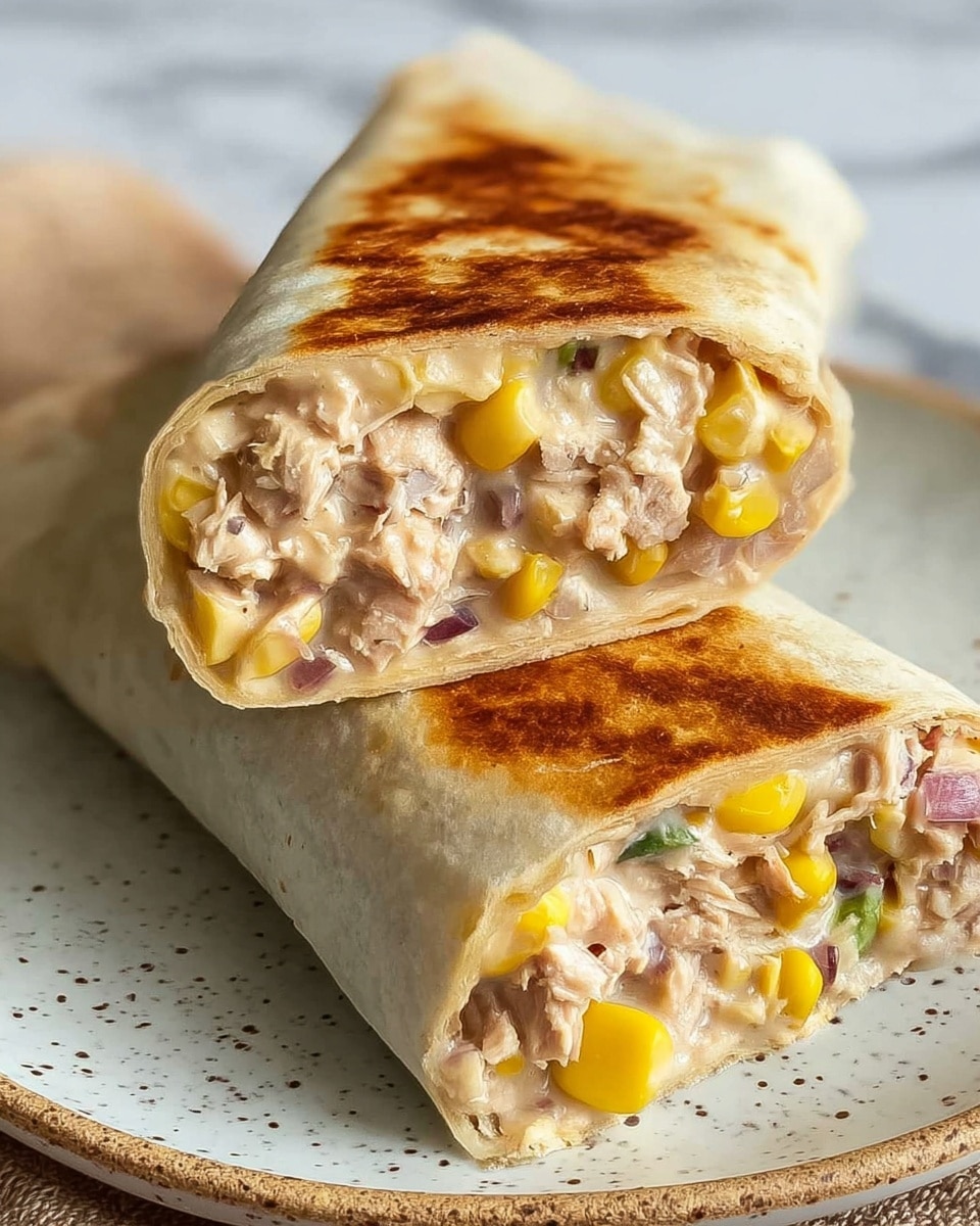 Healthy Tuna Melt Wrap Recipe - Recipe Image