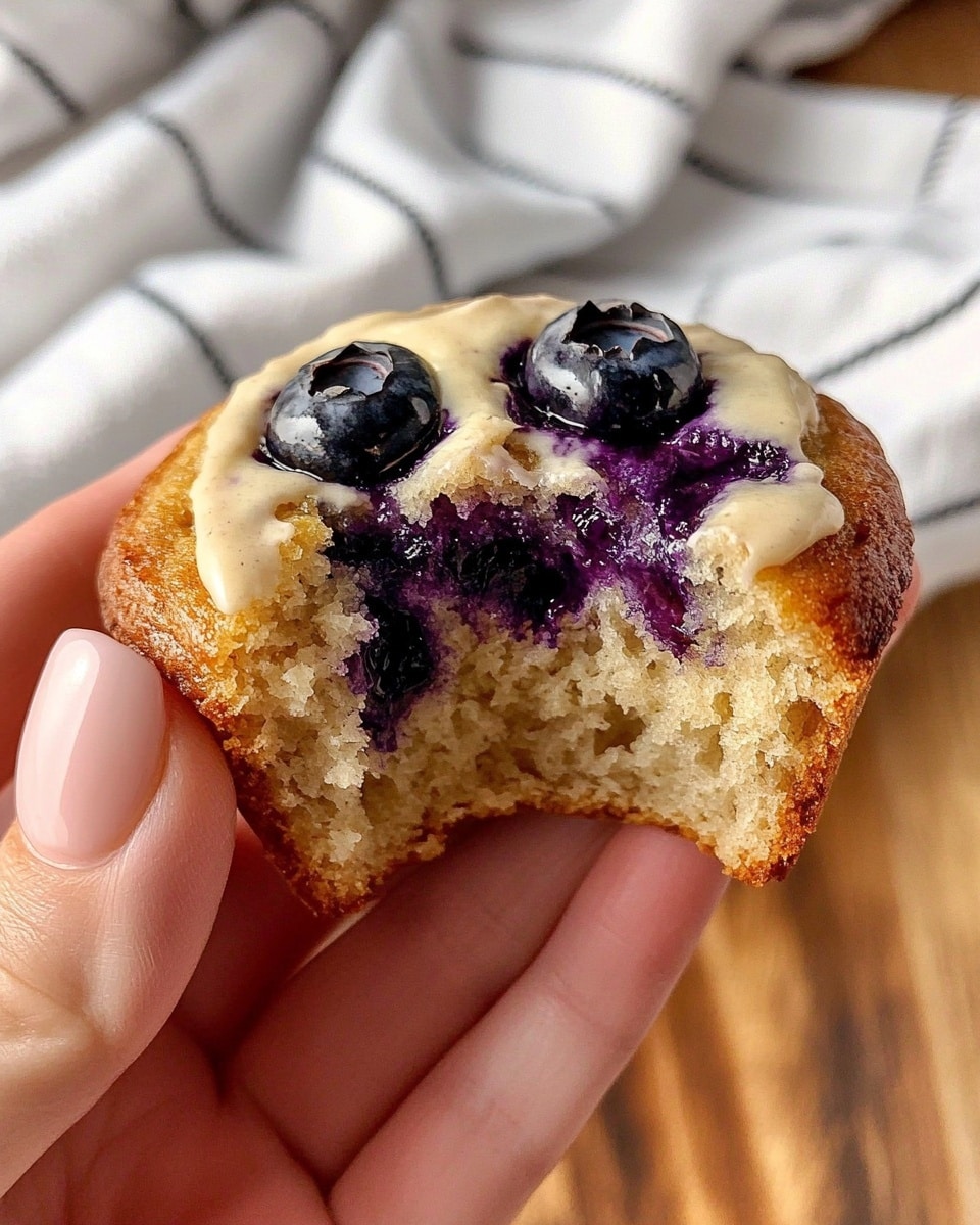 Blueberry Breakfast Buns with Almond Flour Dough and Yogurt Filling Recipe - Recipe Image