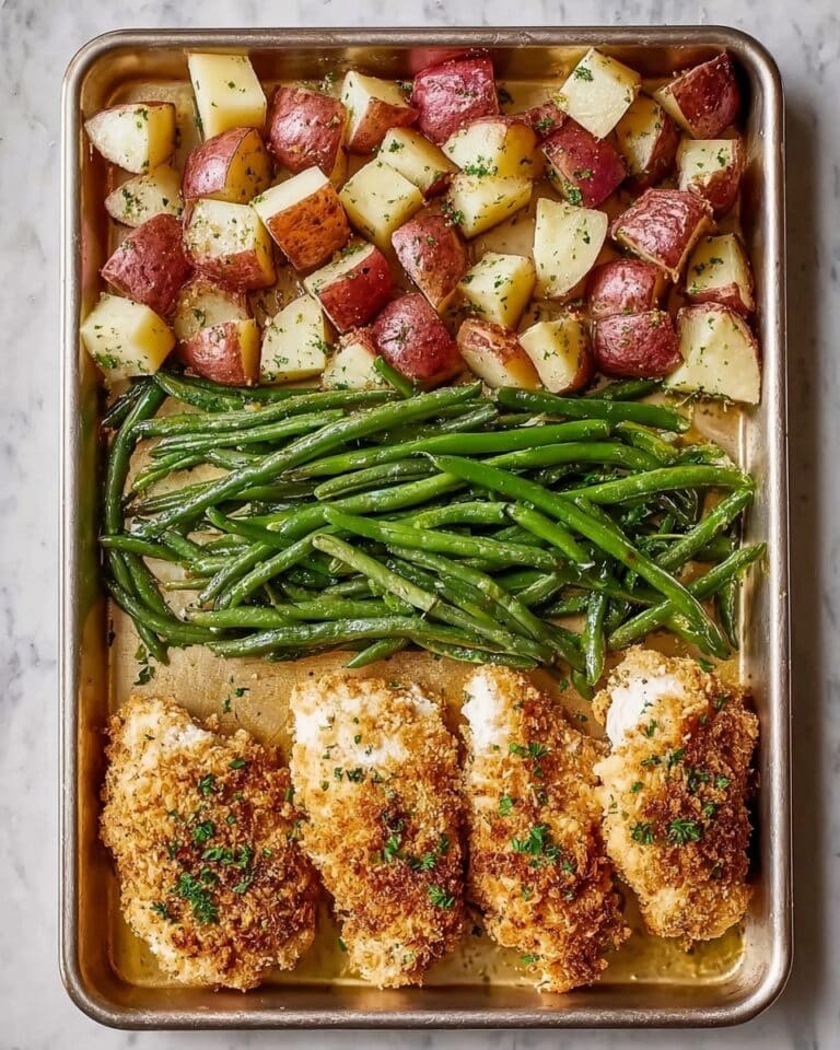 Parmesan Crusted Chicken Sheet Pan Dinner Recipe