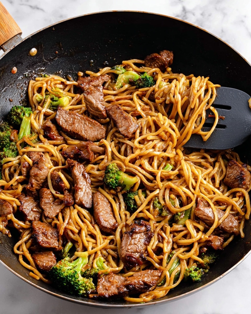 Beef and Broccoli Lo Mein Noodles Recipe - Recipe Image