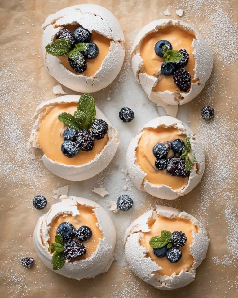 Mini Meringues with Lemon Curd and Fresh Berries Recipe
