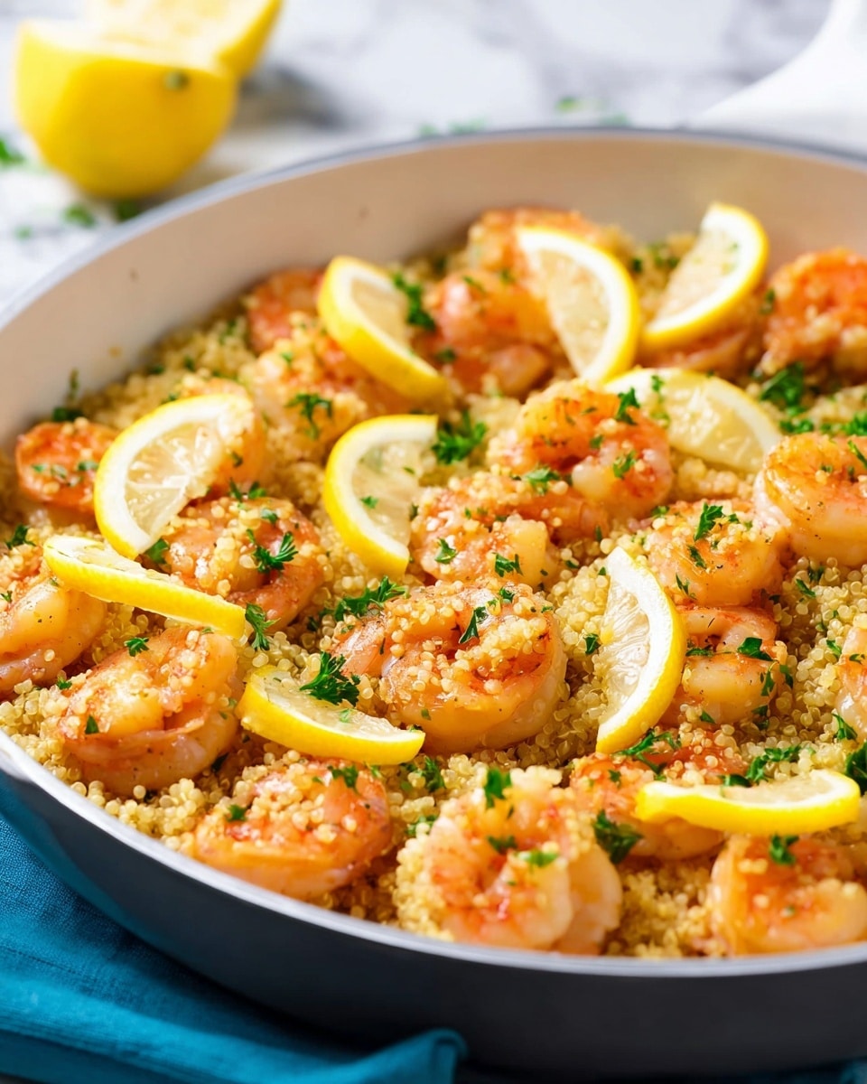 Healthy Garlic Shrimp with Quinoa Recipe - Recipe Image