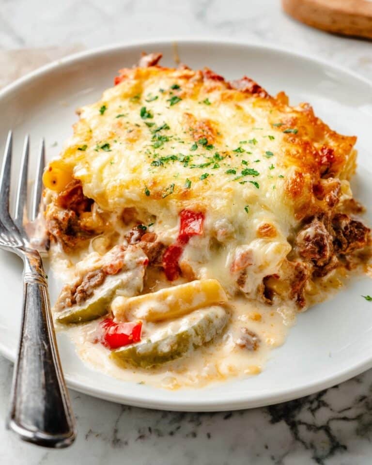 Philly Cheesesteak Casserole Recipe