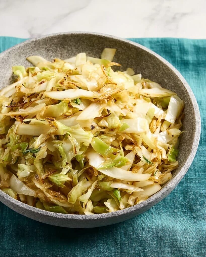 Savory Cabbage Stir Fry with Garlic and Soy Sauce Recipe