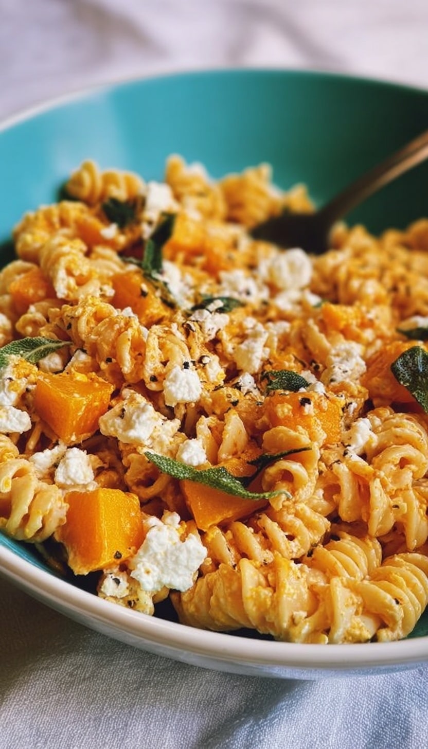 Baked Feta and Butternut Squash Pasta with Sage and Garlic Recipe - Recipe Image