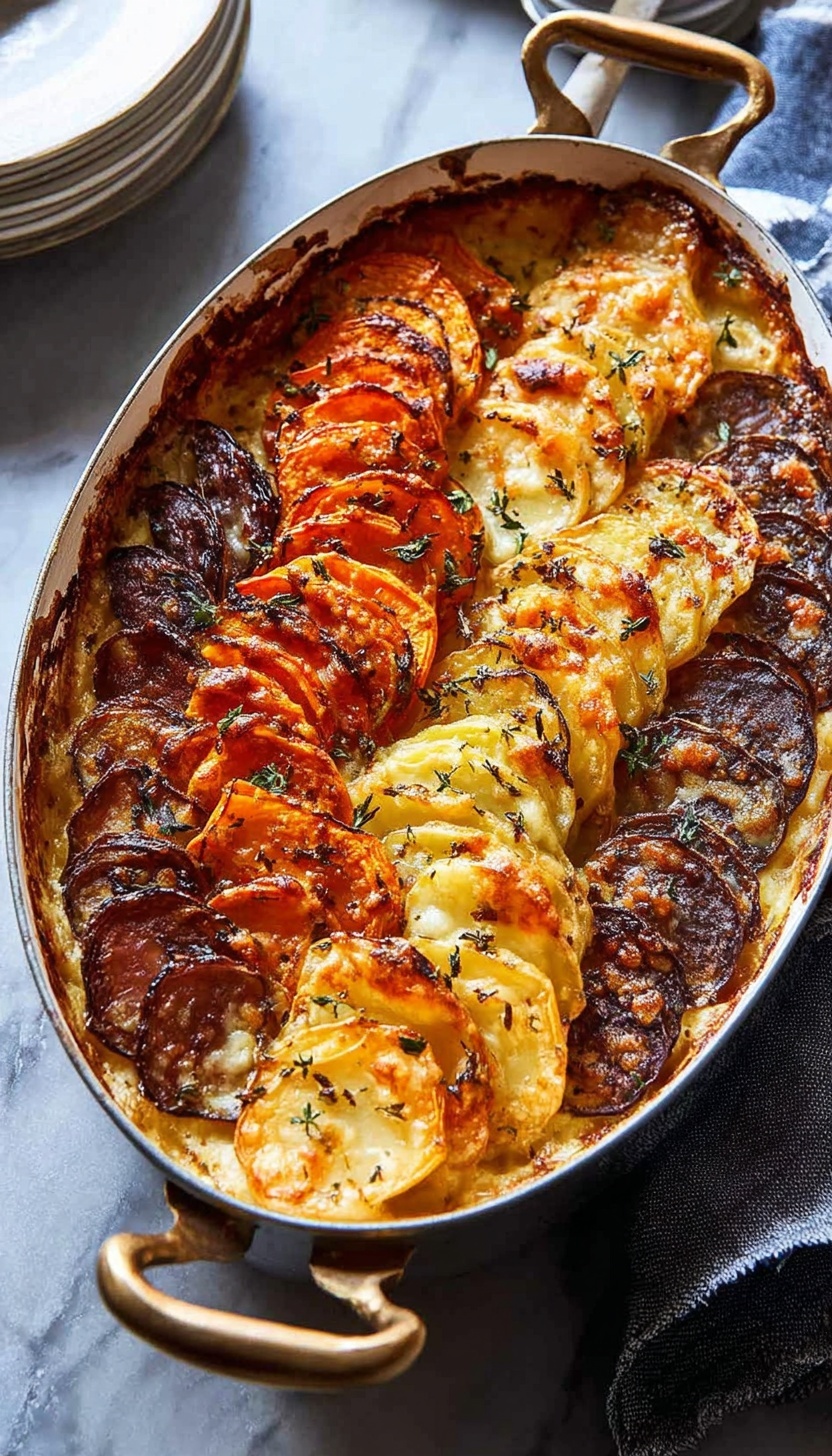 Cheesy Root Vegetable Gratin Recipe - Recipe Image