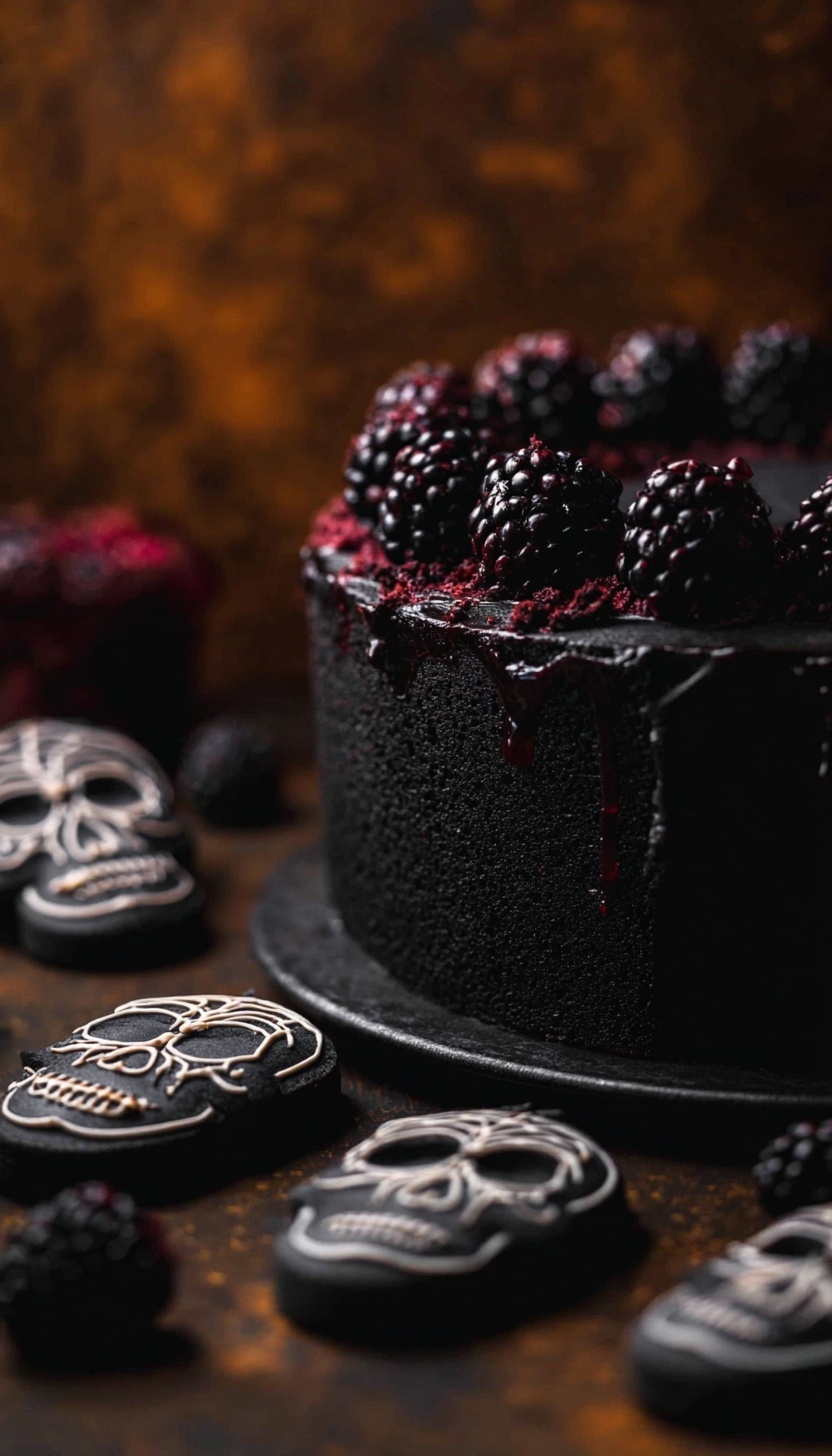 Spooky Black Velvet Halloween Cake Recipe
