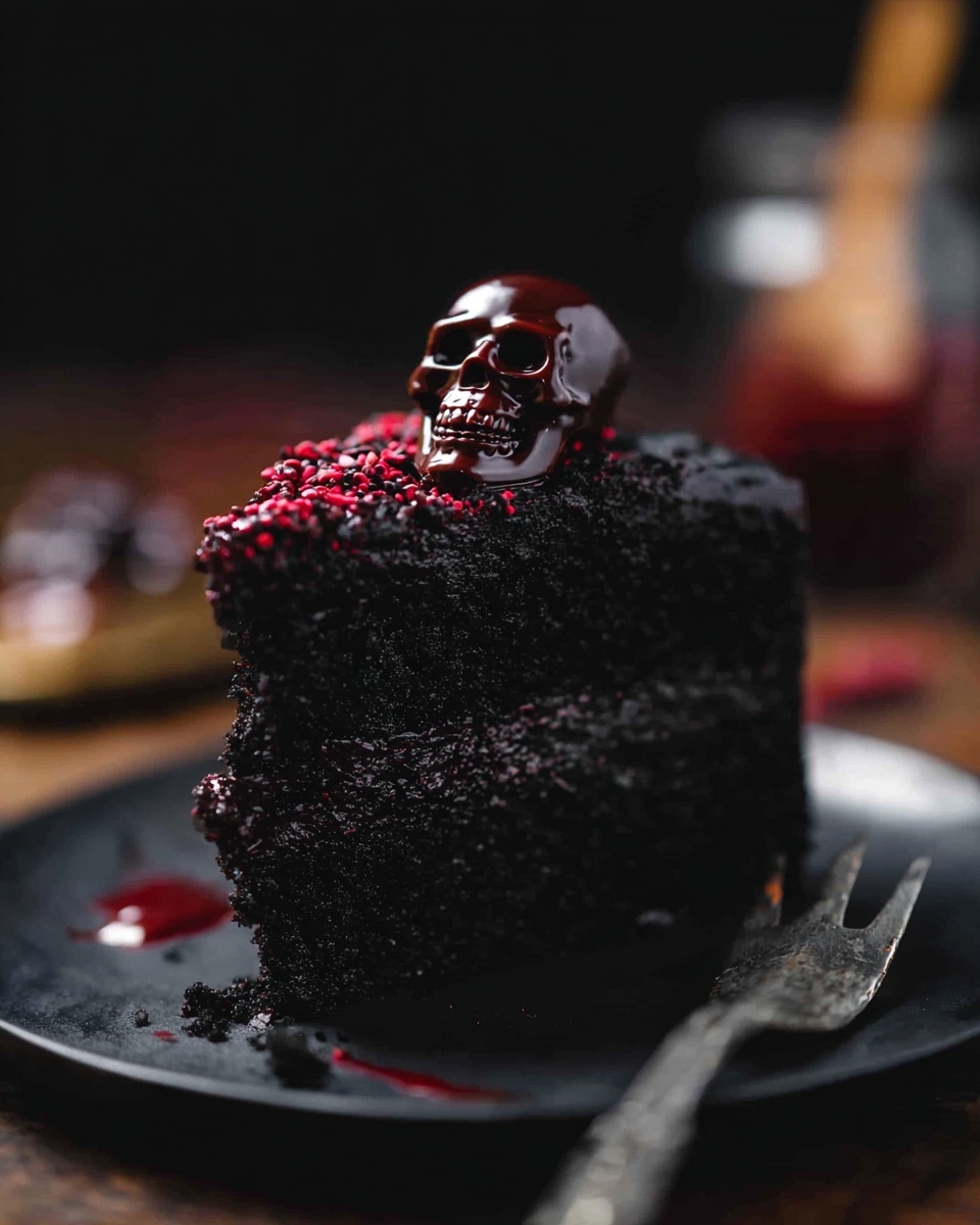 Spooky Black Velvet Halloween Cake Recipe - Recipe Image