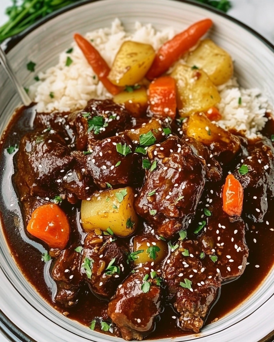 Korean Style Pot Roast with Gochujang and Sesame Recipe - Recipe Image