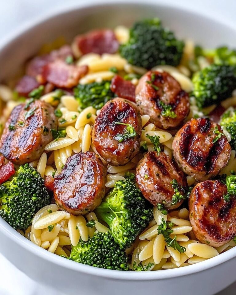 Chicken Sausage Broccoli Orzo Pasta Recipe