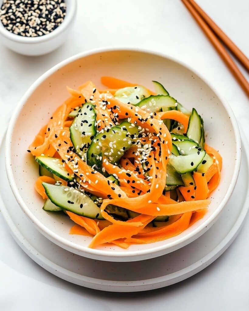 Cucumber Carrot Salad with Sesame and Gochugaru Dressing Recipe